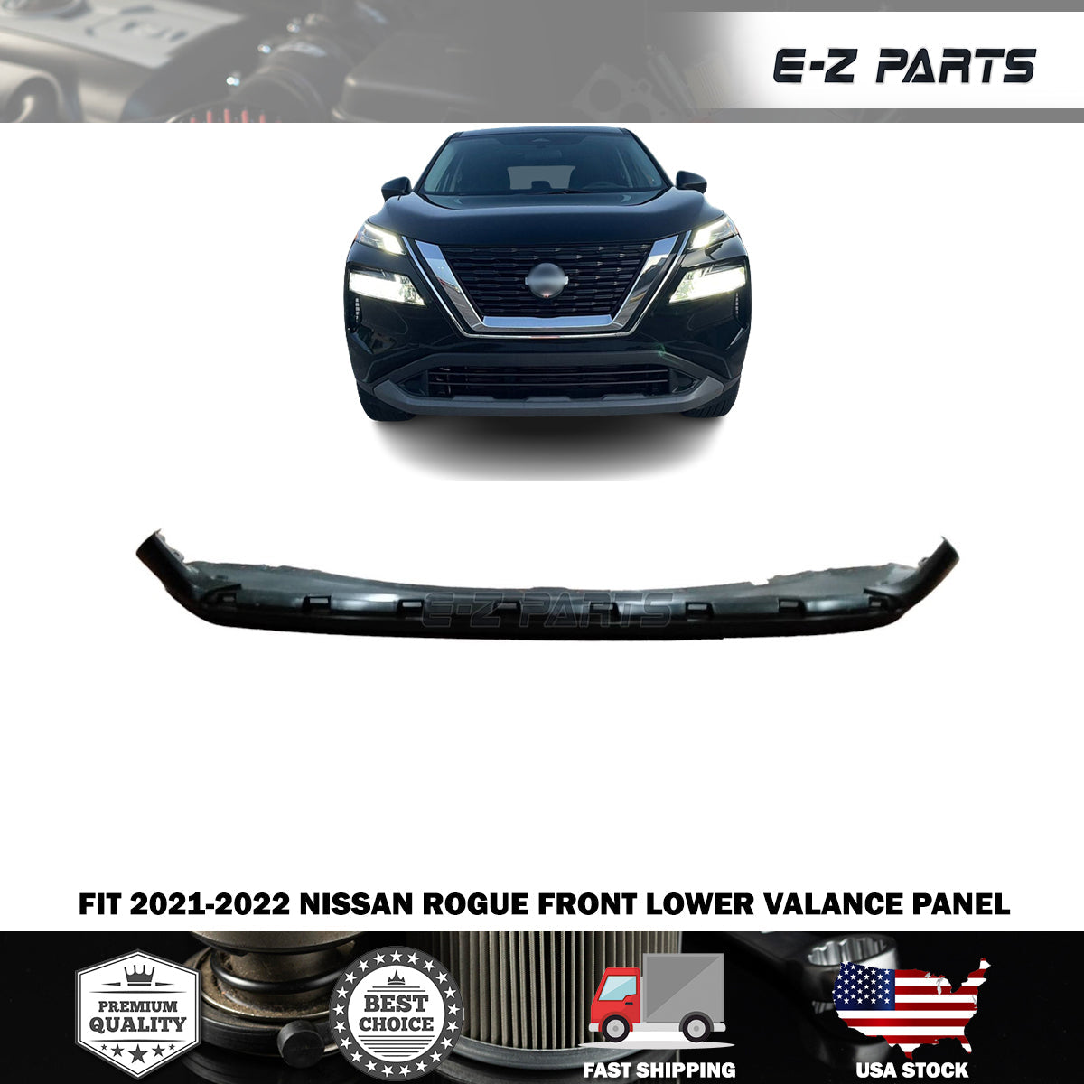 For 2021-2022 Nissan Rogue Replacement Front Lower Valance Panel NI1095128