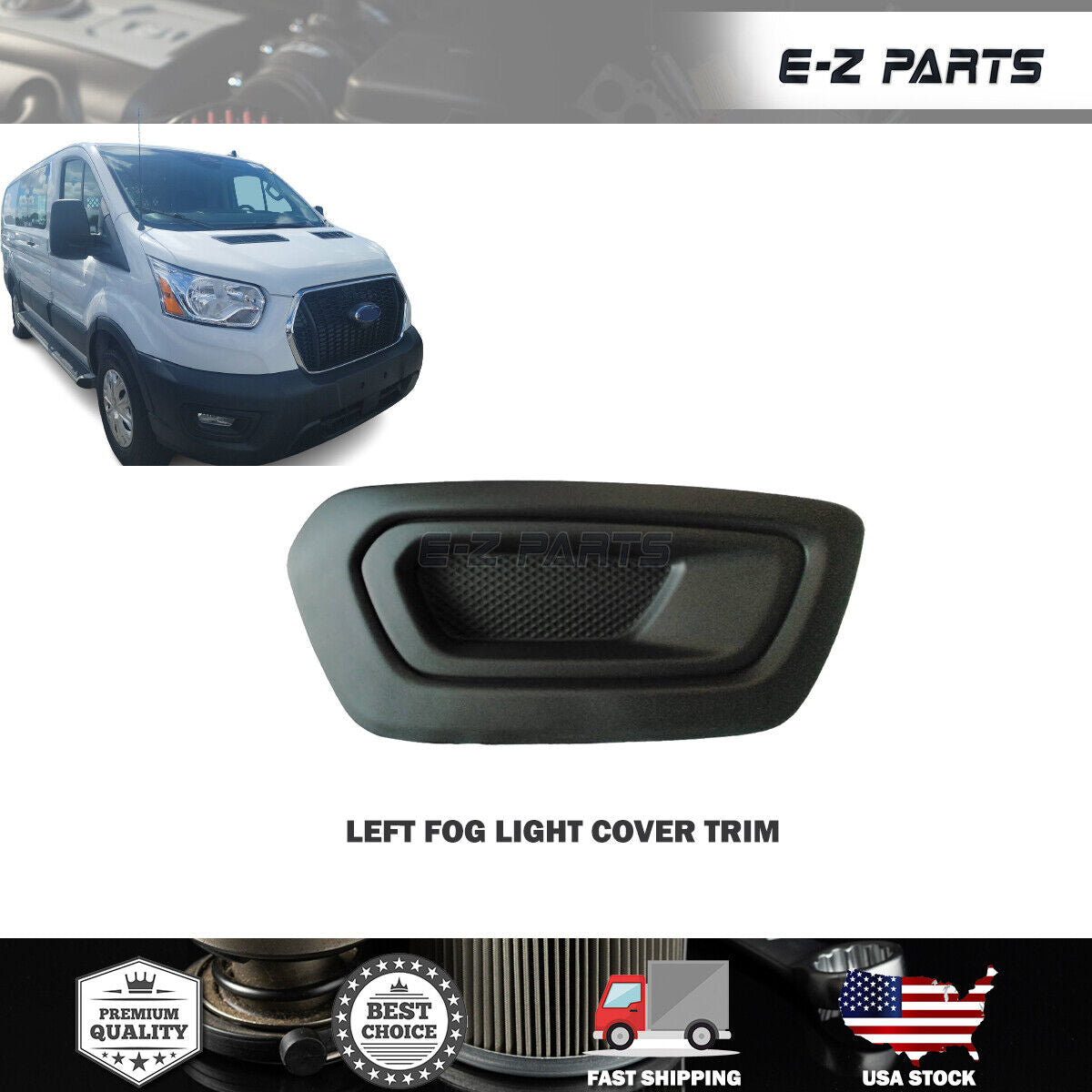 Fit 2020-2023 Ford Transit Left Fog Light Cover Trim Driver Side LH