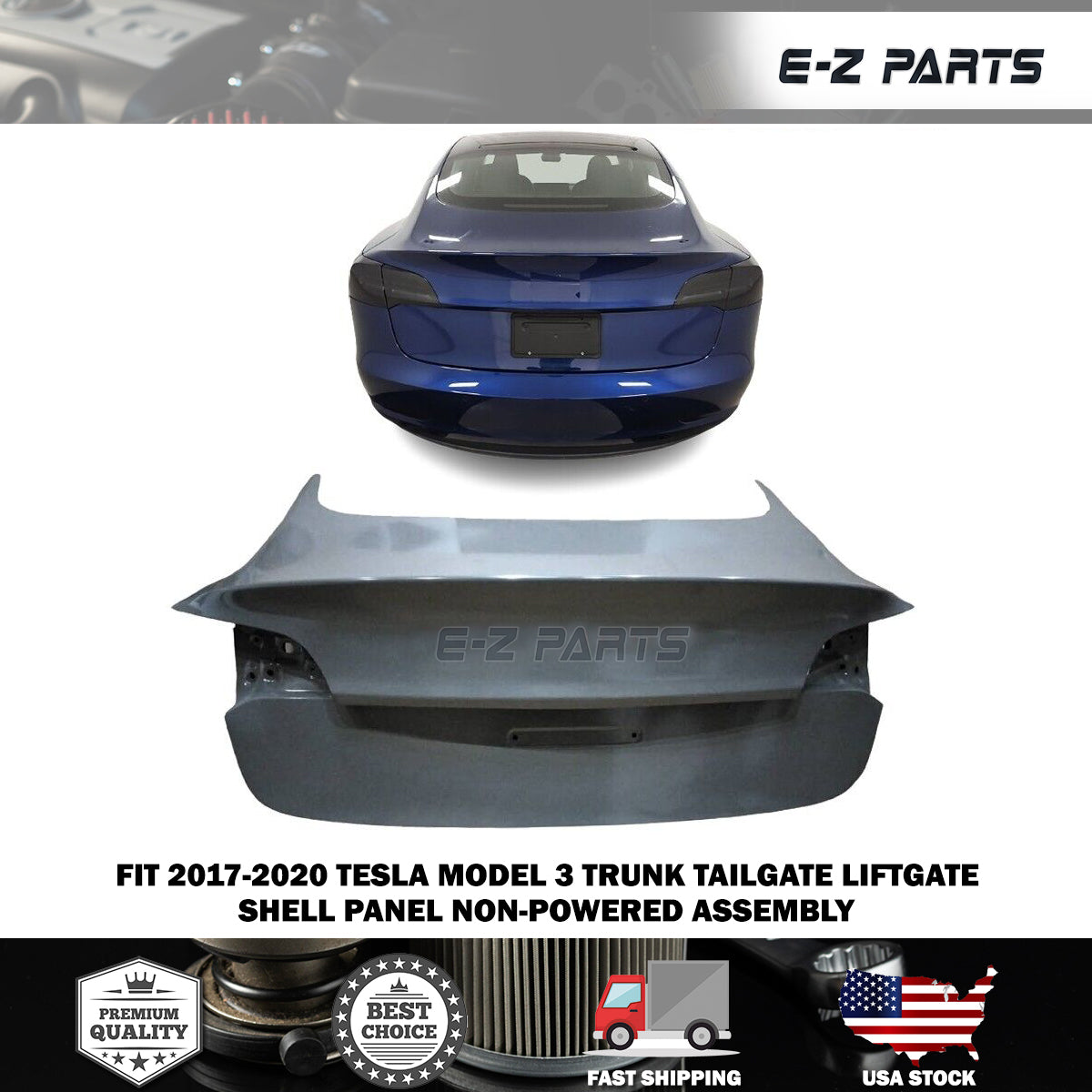 For 2017-2022 Tesla Model 3 Trunk Lid