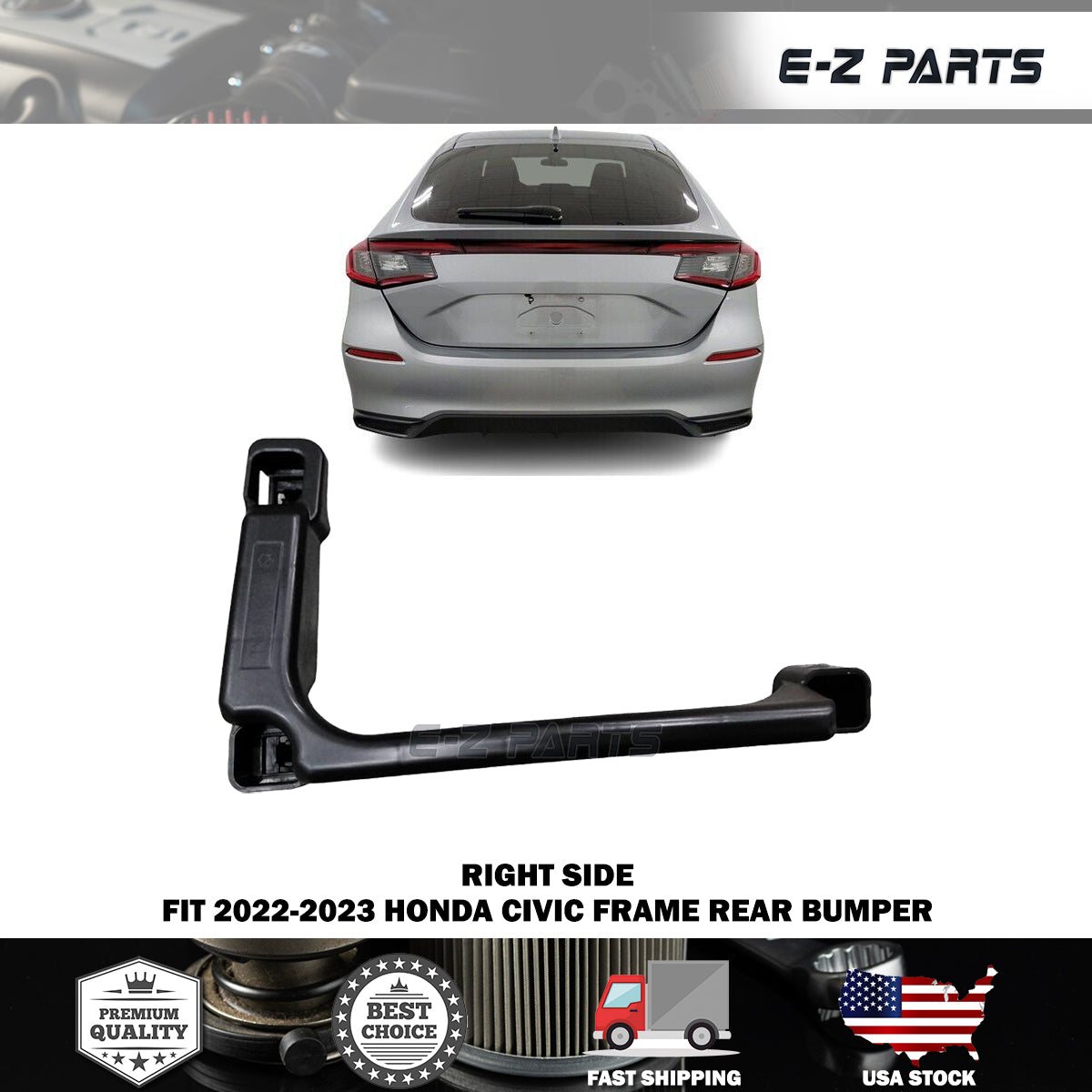 For 2022-2023 Honda Civic Frame Right Rear Bumper