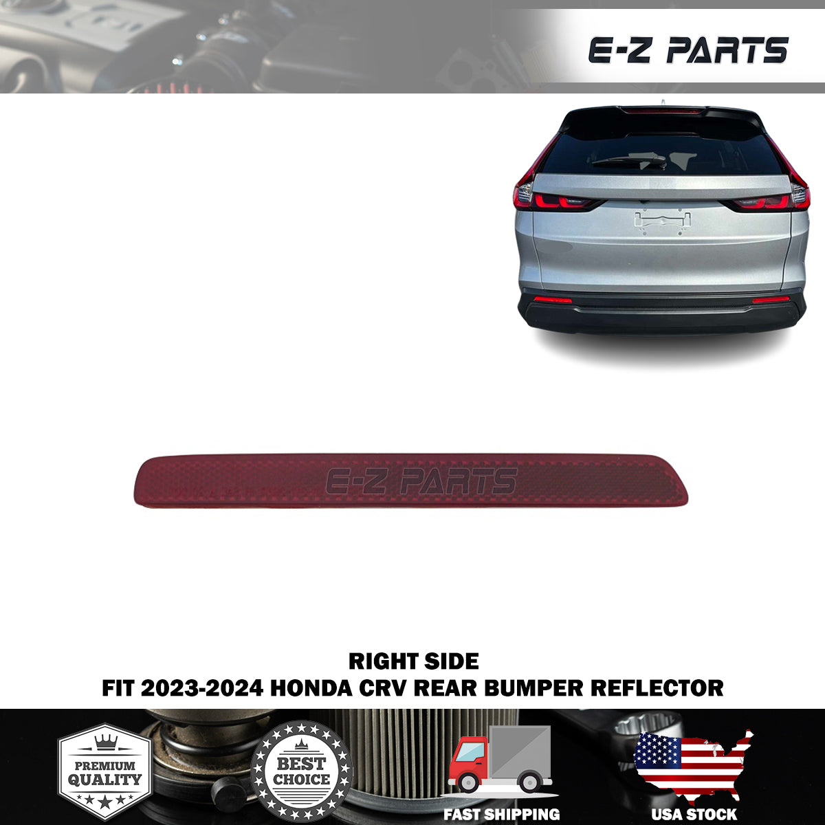 Fit 2023-2024 Honda CRV Right Rear Bumper Reflector