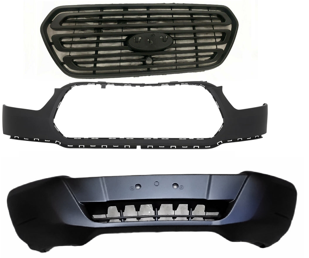 For 2015-2019 Ford Transit Upper Bumper Lower bumper, Grille kit T150 T250 T350