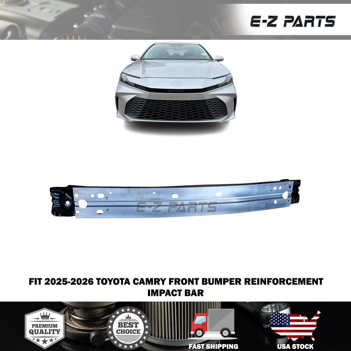 Fit 2025-2026 Toyota Camry Front Bumper Reinforcement Impact Bar