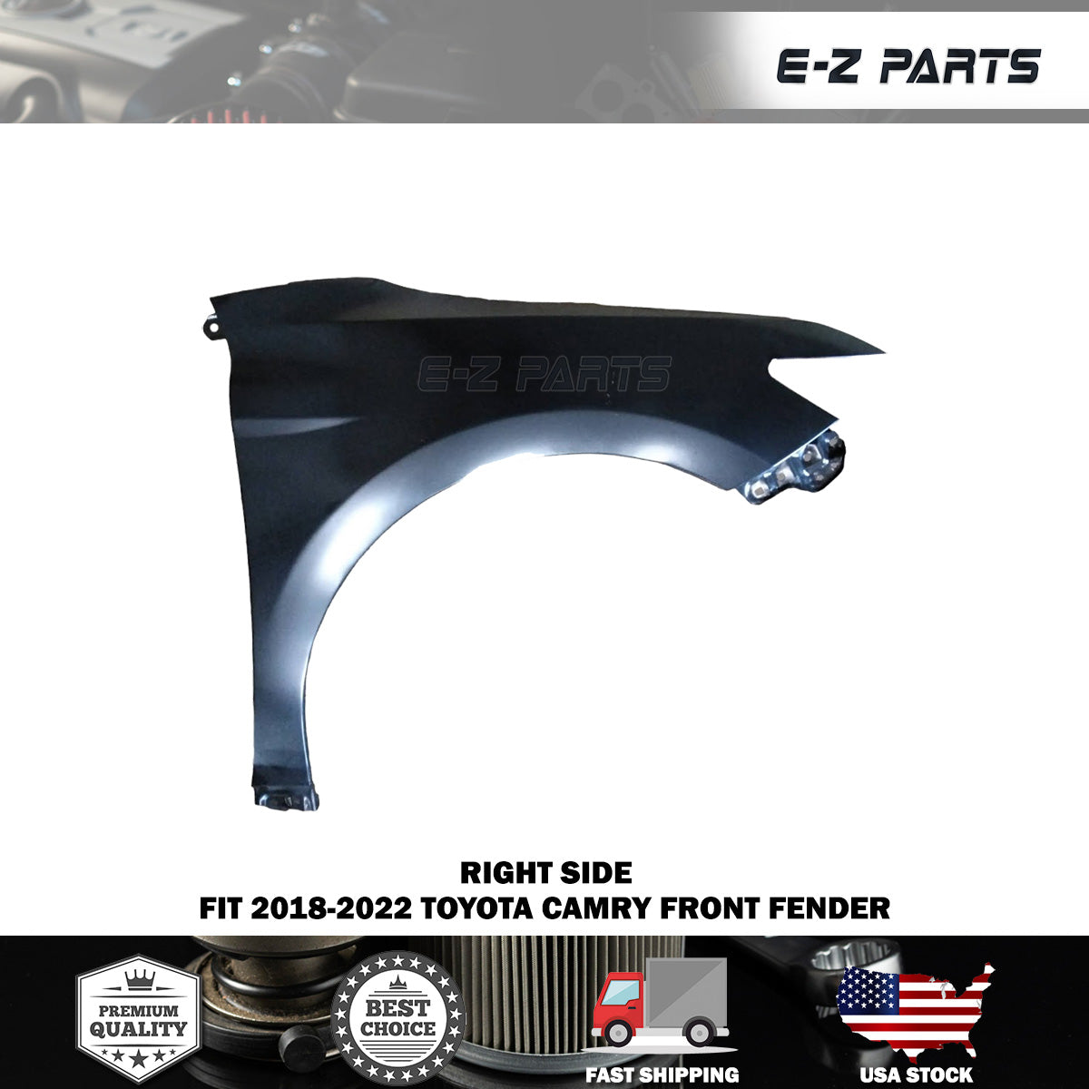 For 2018-2023 Toyota Camry Right Quarter Panel without Blind Spot Passenger Side