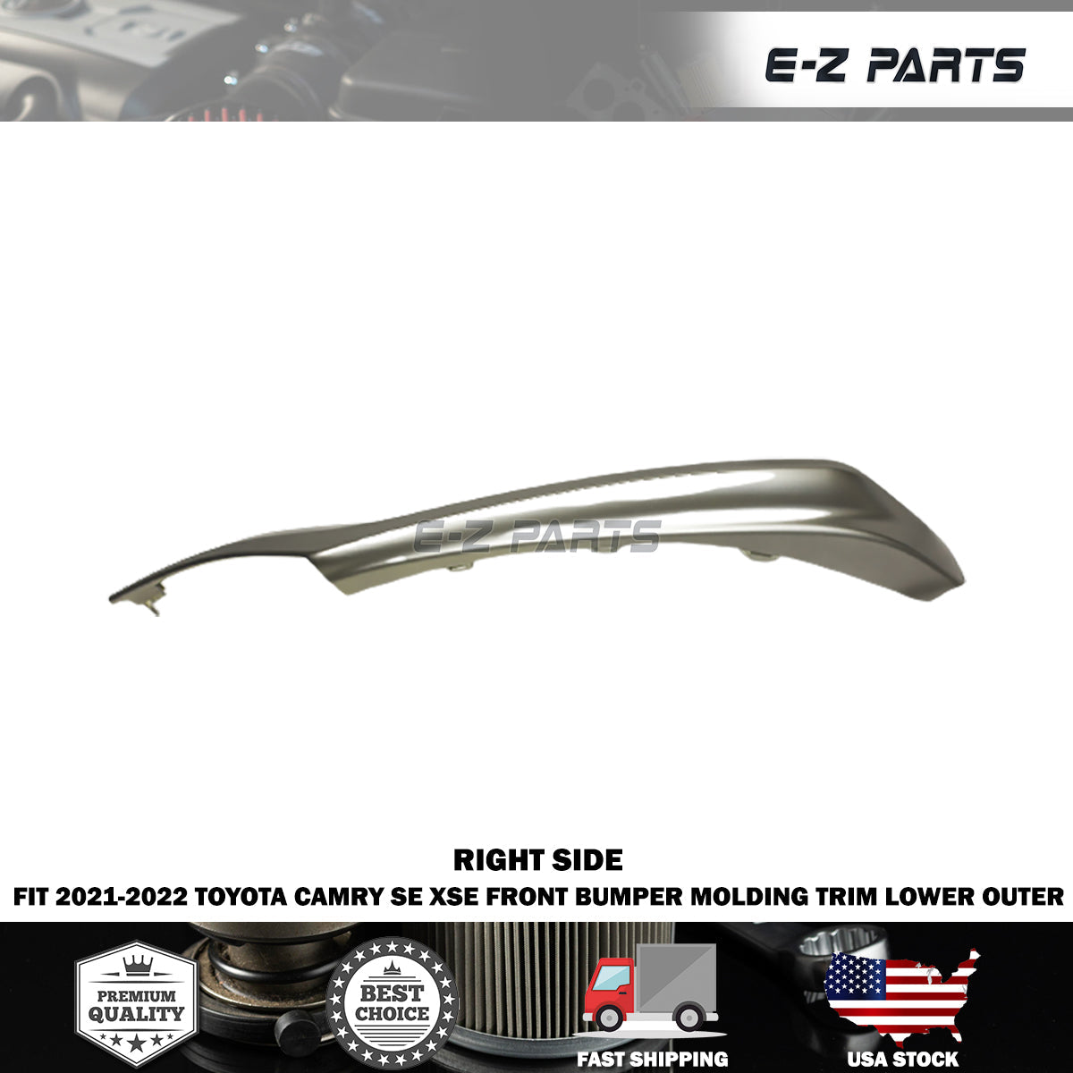 For 2021-2022 Toyota Camry SE XSE Front Right Bumper Molding Trim Lower Outer
