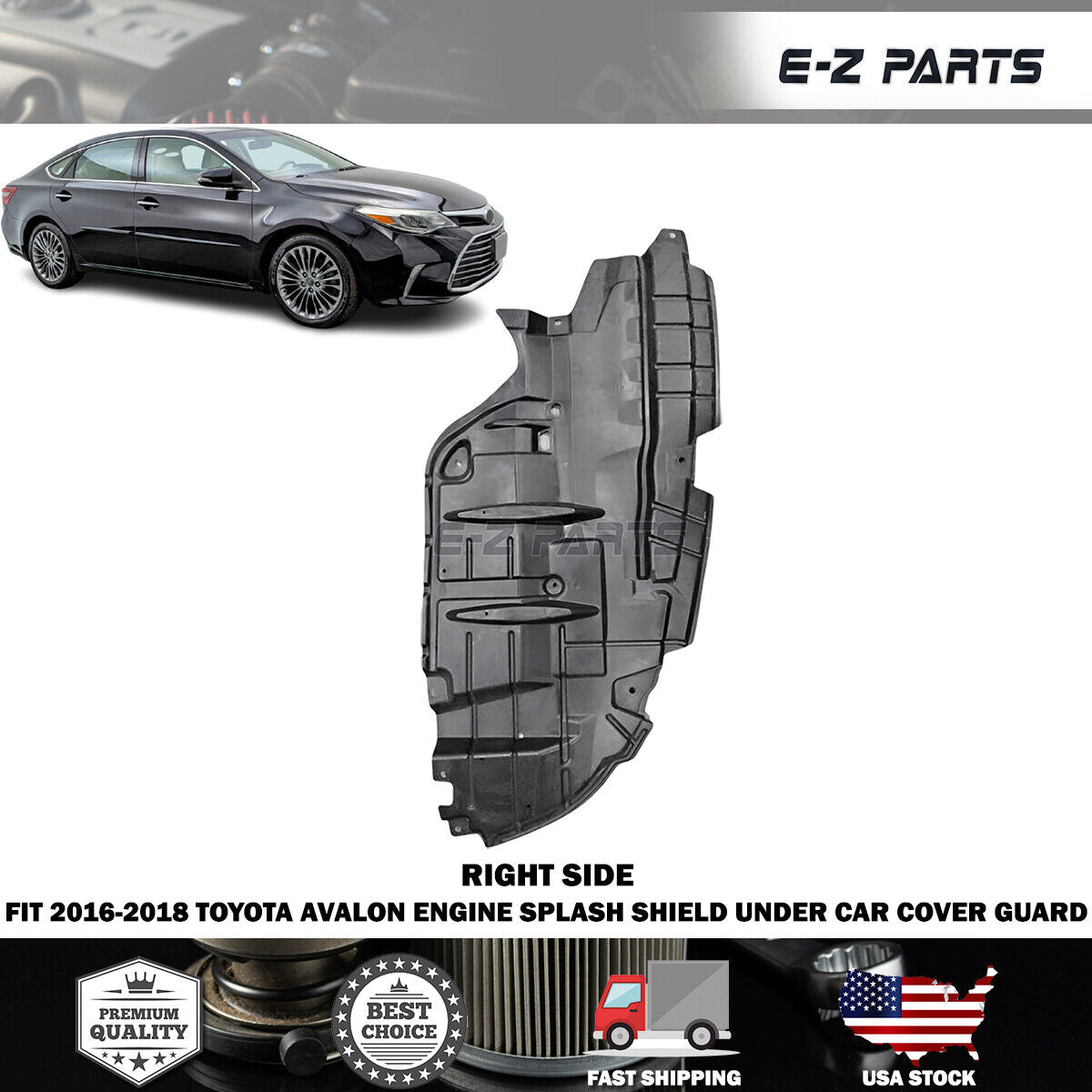 For 2016-2018 Toyota Avalon Engine Splash Shield Under Car Cover Guard Right