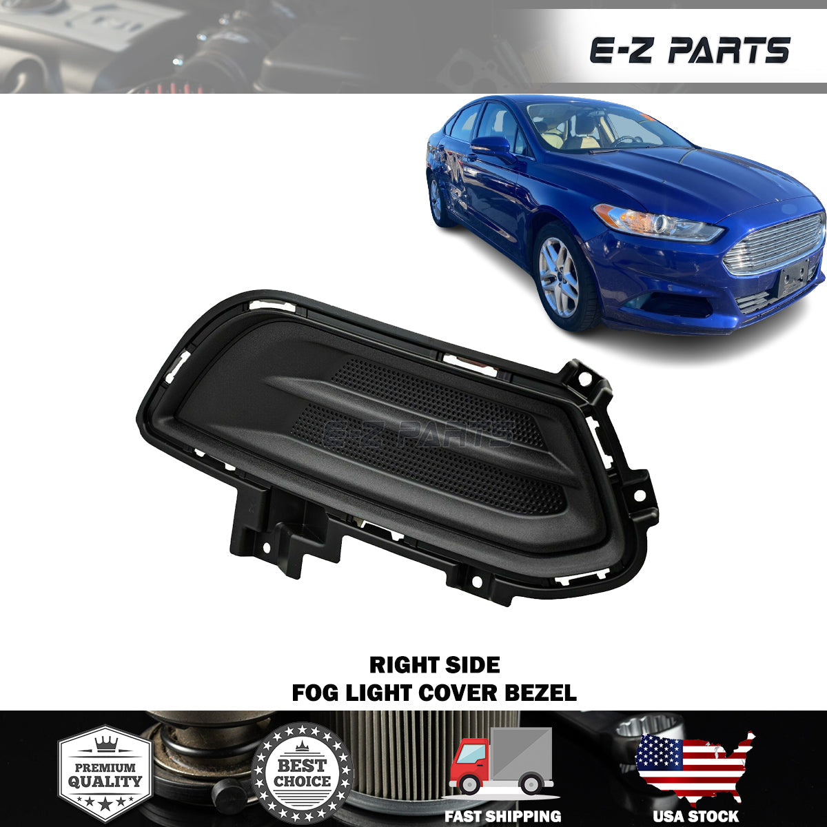 for 2013-2016 Ford Fusion RH Passenger Side Fog Light Bumper Cover