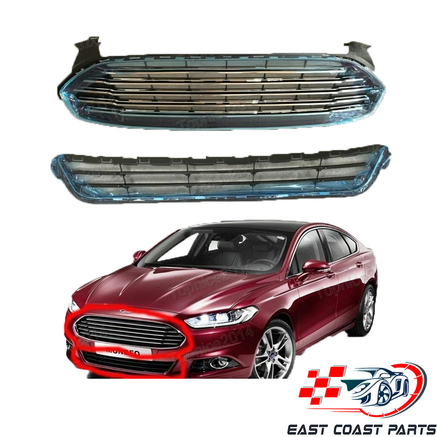 For 2013-2016 Ford Fusion Upper And Lower Front Grille