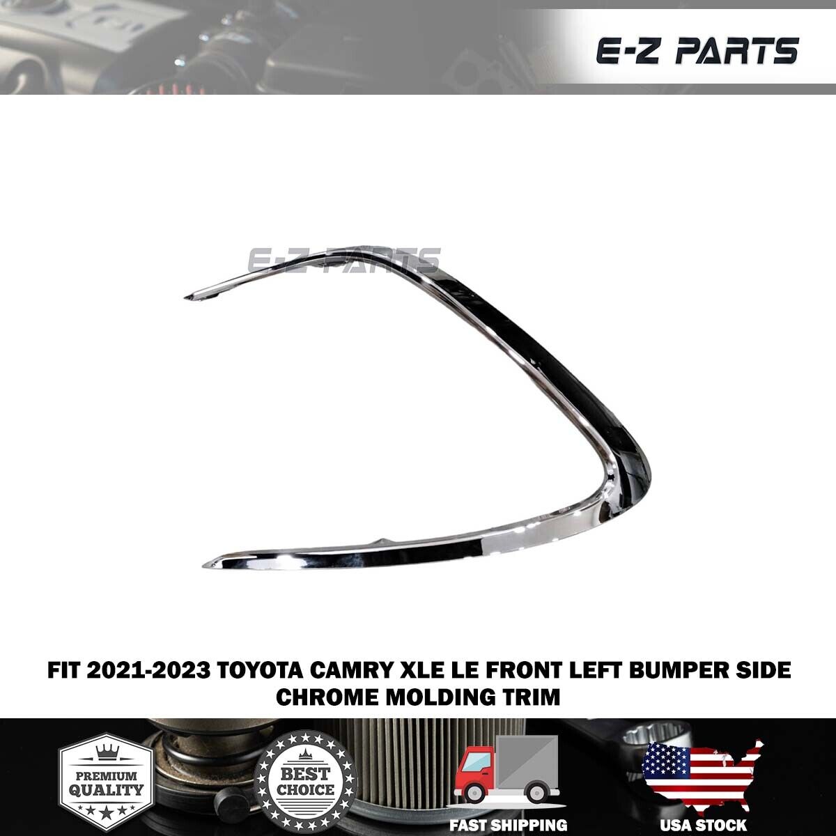 For 2021-2023 Toyota Camry XLE LE Front Left Bumper Side Chrome Molding Trim