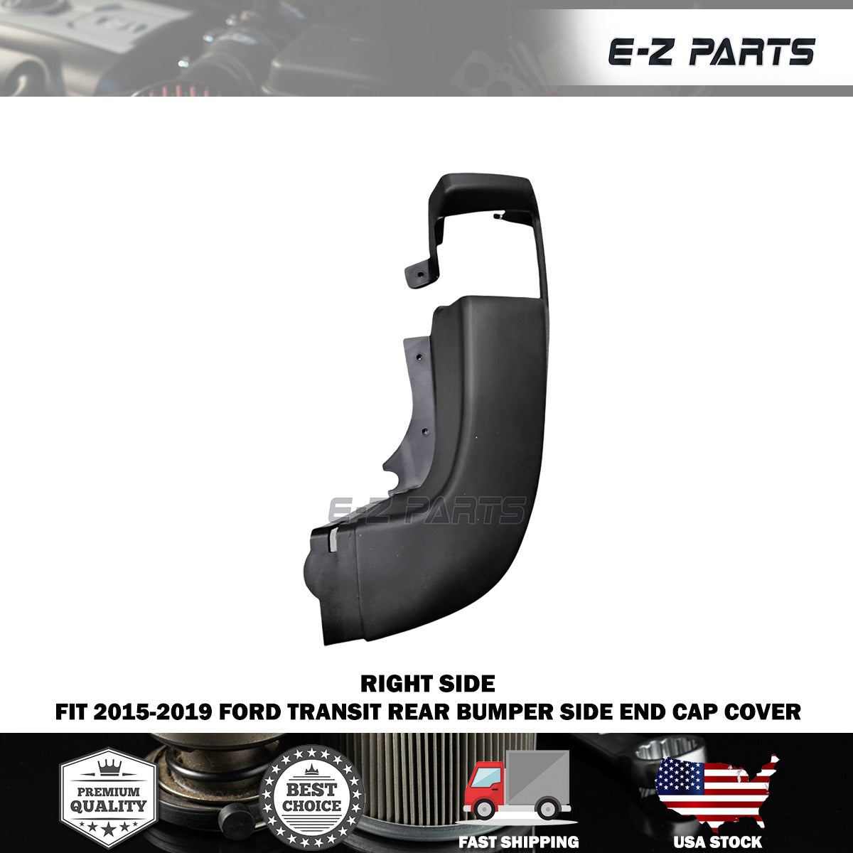 Fit 2015-2019 Ford Transit Right Rear Bumper Side End Cap Cover T150 T250 T350