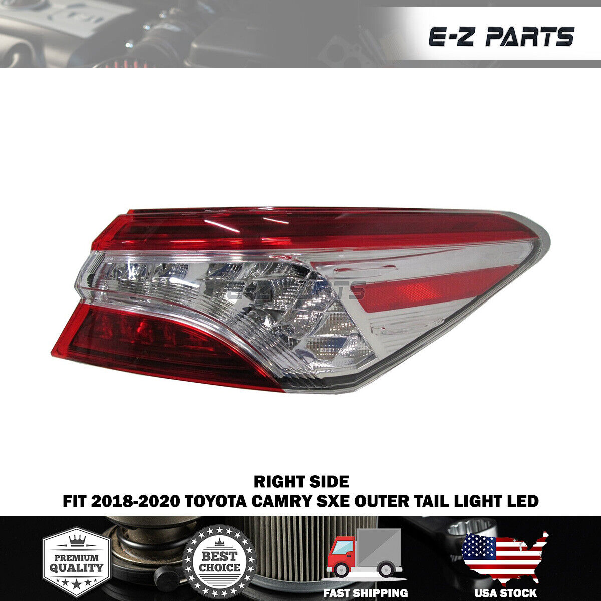 For 2018-2020 Toyota Camry SXE Passenger Outer RH Tail Light LED