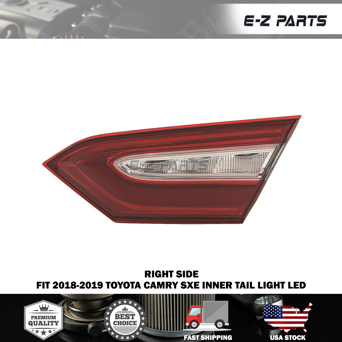 For 2018-2019 Toyota Camry SXE Passenger Side Inner RH Tail Light LED