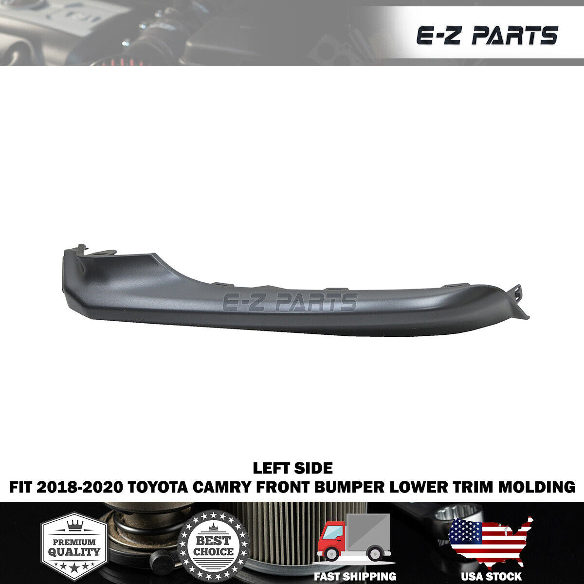 For 2018-2020 Toyota Camry Left Front Bumper Lower Trim Molding