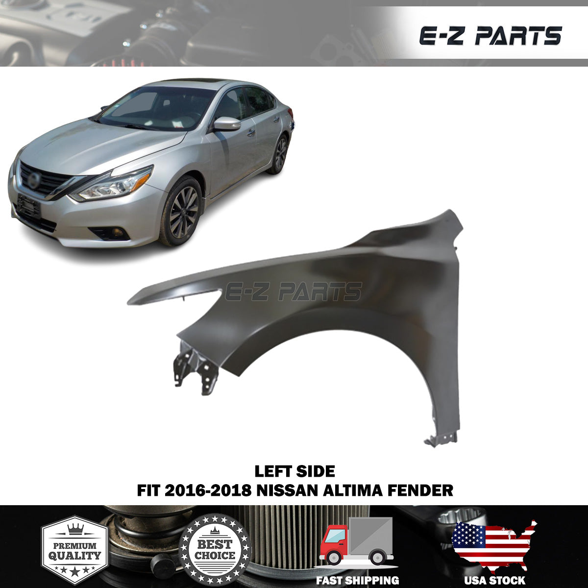 For 2016-2018 Nissan Altima Fender Left Side