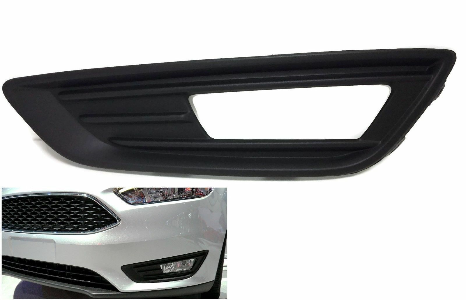 Premium Quality for 2015-2018 Ford Focus Fog Light Bezel Pair LH+RH Side S SE