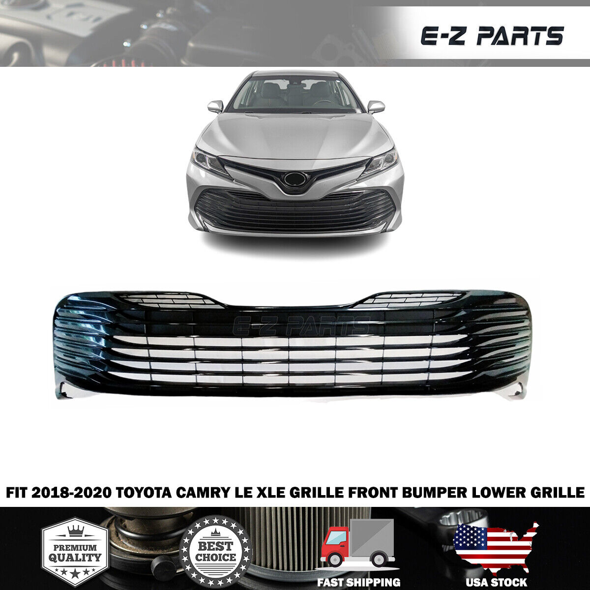 For 2018-2020 Toyota Camry LE XLE Grille Front Bumper Lower Grille Grill