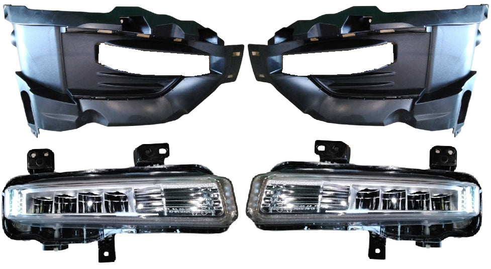 For 2020-2022 Ford Explorer Bumper kit with Grille and Fog Lights and Covers