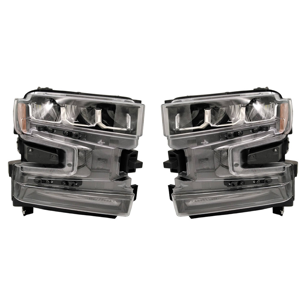 For 2019-2022 Chevy Silverado 1500 Both LED Left & Right Headlight Assembly without AFS