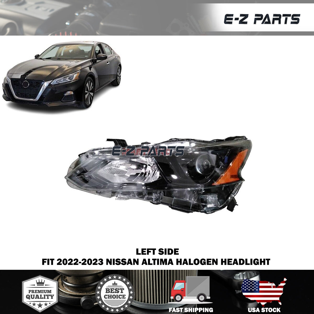 For 2022-2023 Nissan Altima Left Headlight Low Driver Side LH