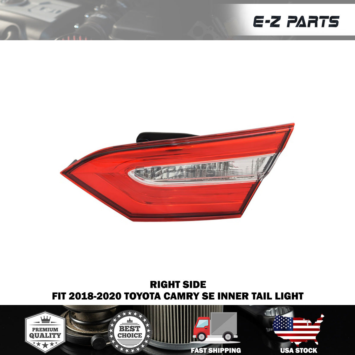 For 2018-2020 Toyota Camry SE Passenger Side Inner RH Tail Light