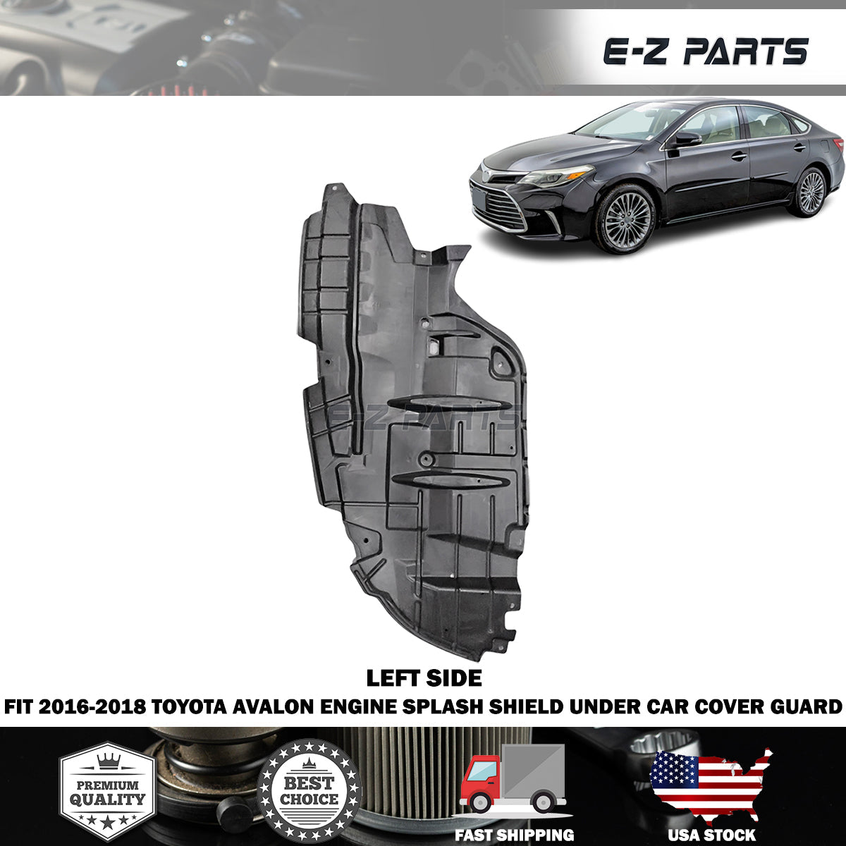 For 2016-2018 Toyota Avalon Engine Splash Shield Under Car Cover Guard Left