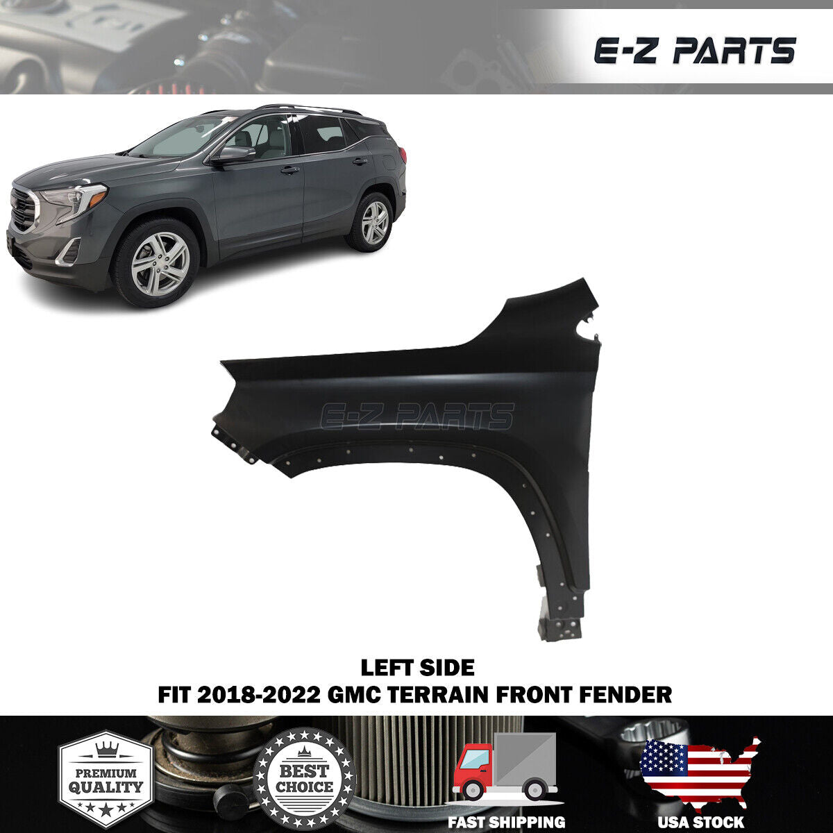 For 2018-2022 GMC Terrain Left Front Fender Driver Side LH
