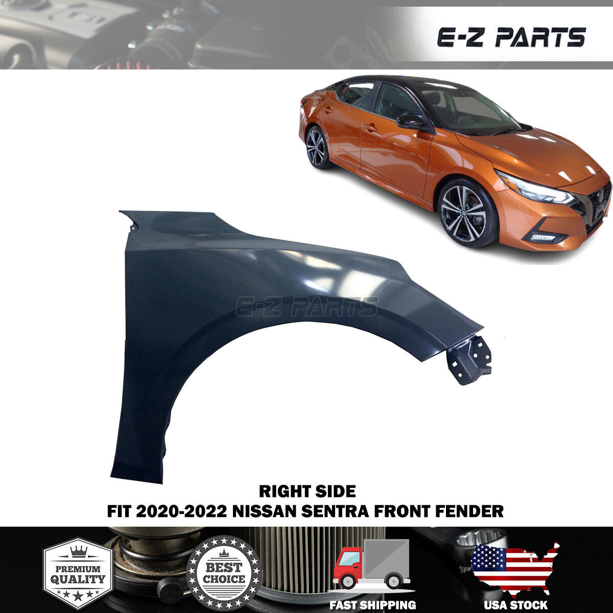For 2020-2022 Nissan Sentra Right Front Fender Passenger Side RH