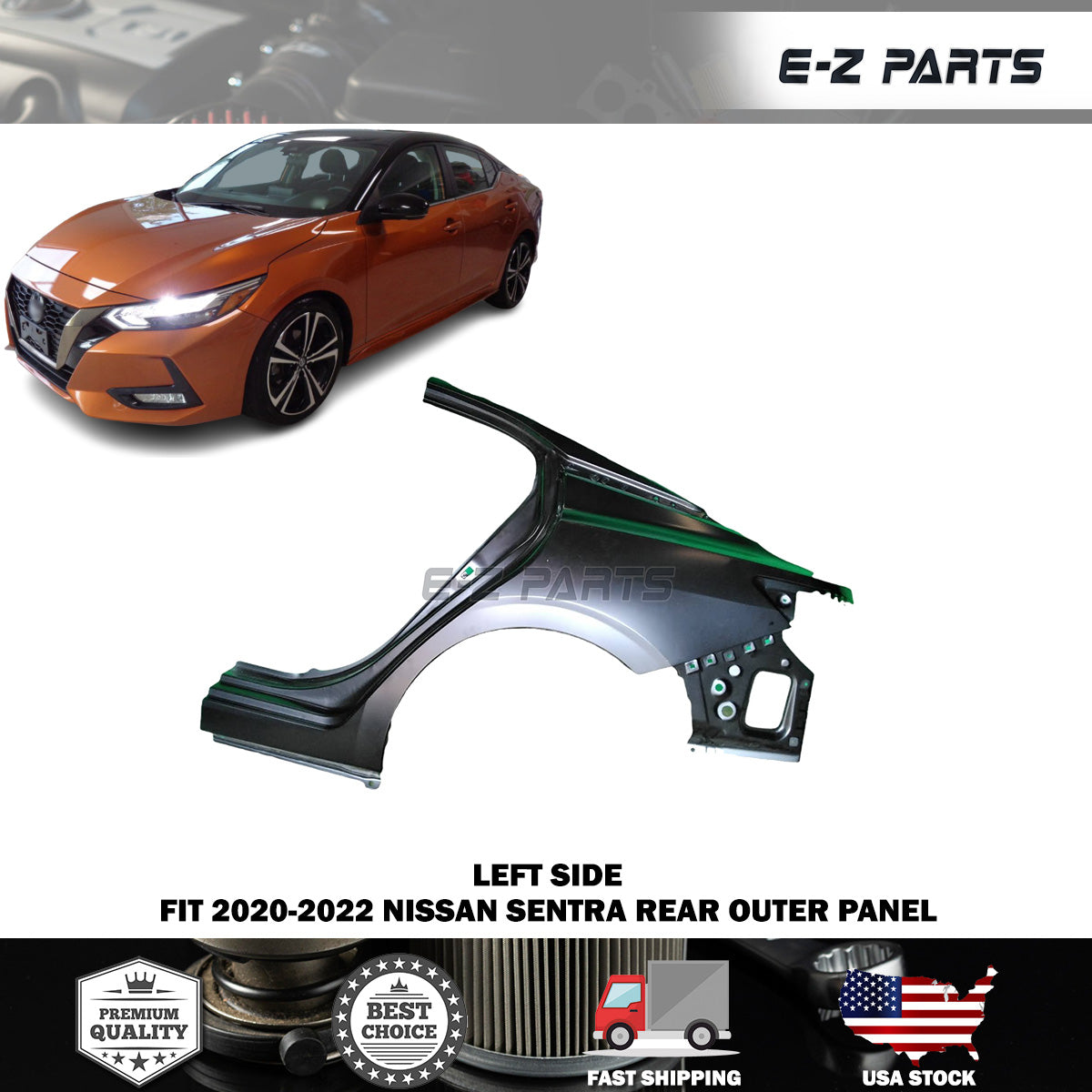 For 2020-2022 Nissan Sentra Left Rear Outer Panel