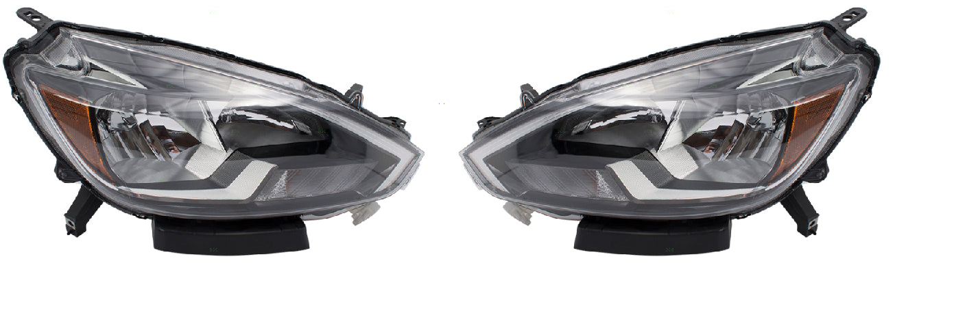 For 2016-2018 Nissan Sentra Headlight Halogen Headlamps Pair Left + Right