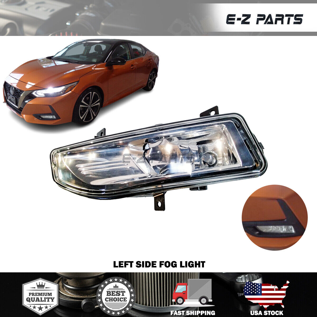 For 2020-2021 Nissan Sentra Fog Light Left Driver Side