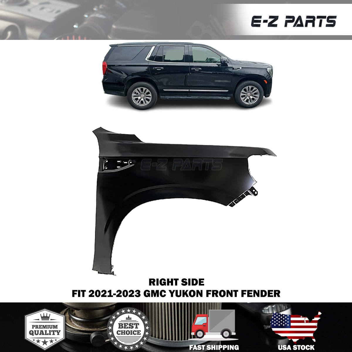 Fit 2021-2023 GMC Yukon Right Front Fender Passenger Side RH