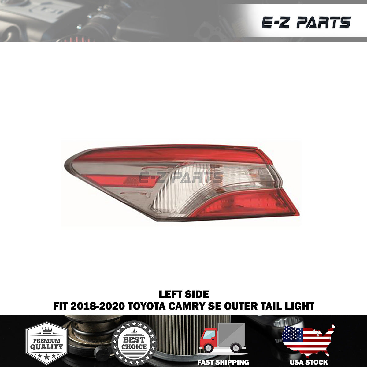 For 2018-2020 Toyota Camry SE Driver Side Outer LH Tail Light