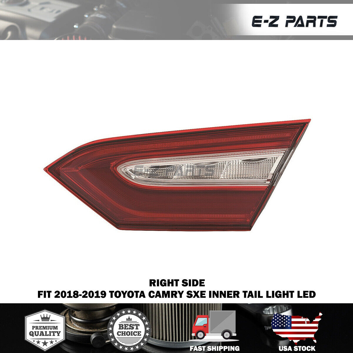 For 2018-2019 Toyota Camry SXE Passenger Side Inner RH Tail Light LED