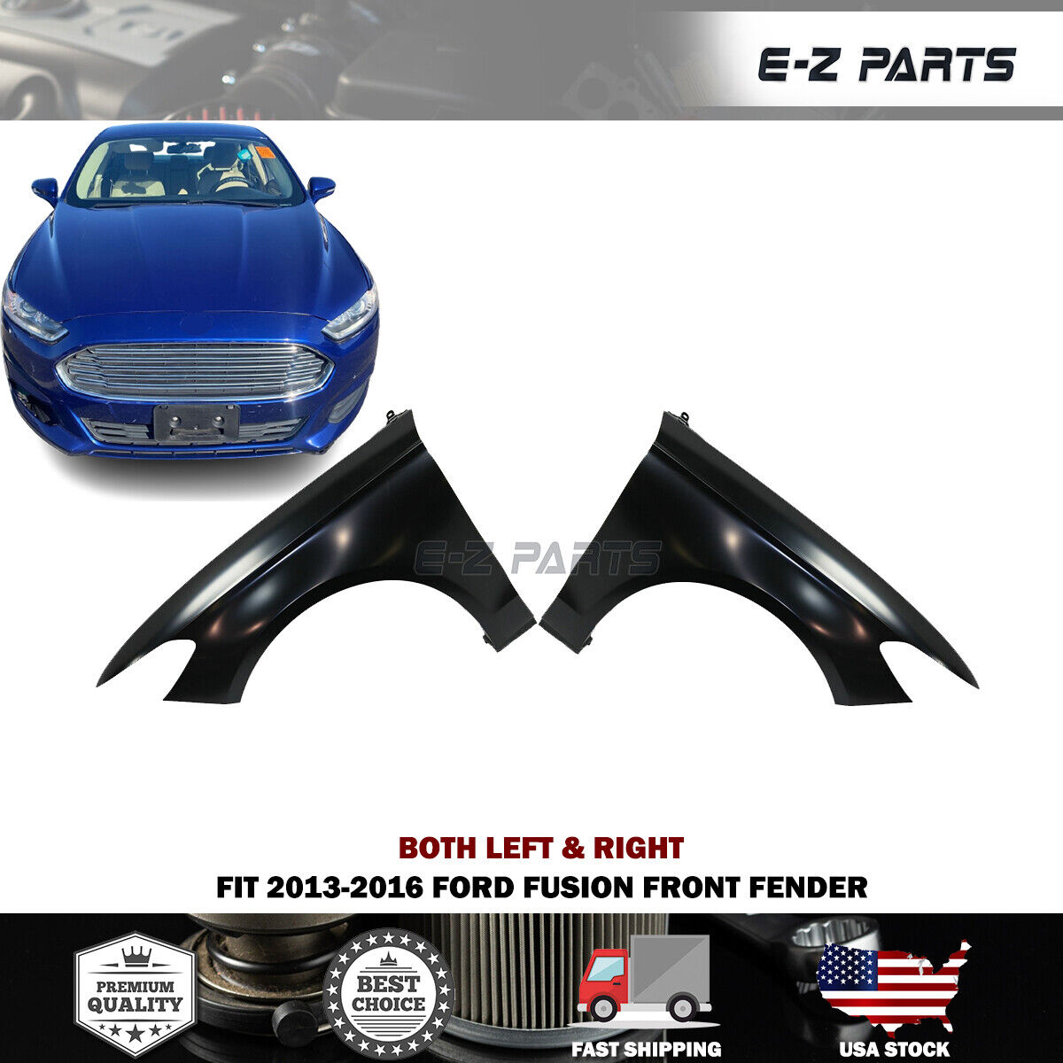 For 2013-2016 Ford Fusion Both Left & Right Front Fender