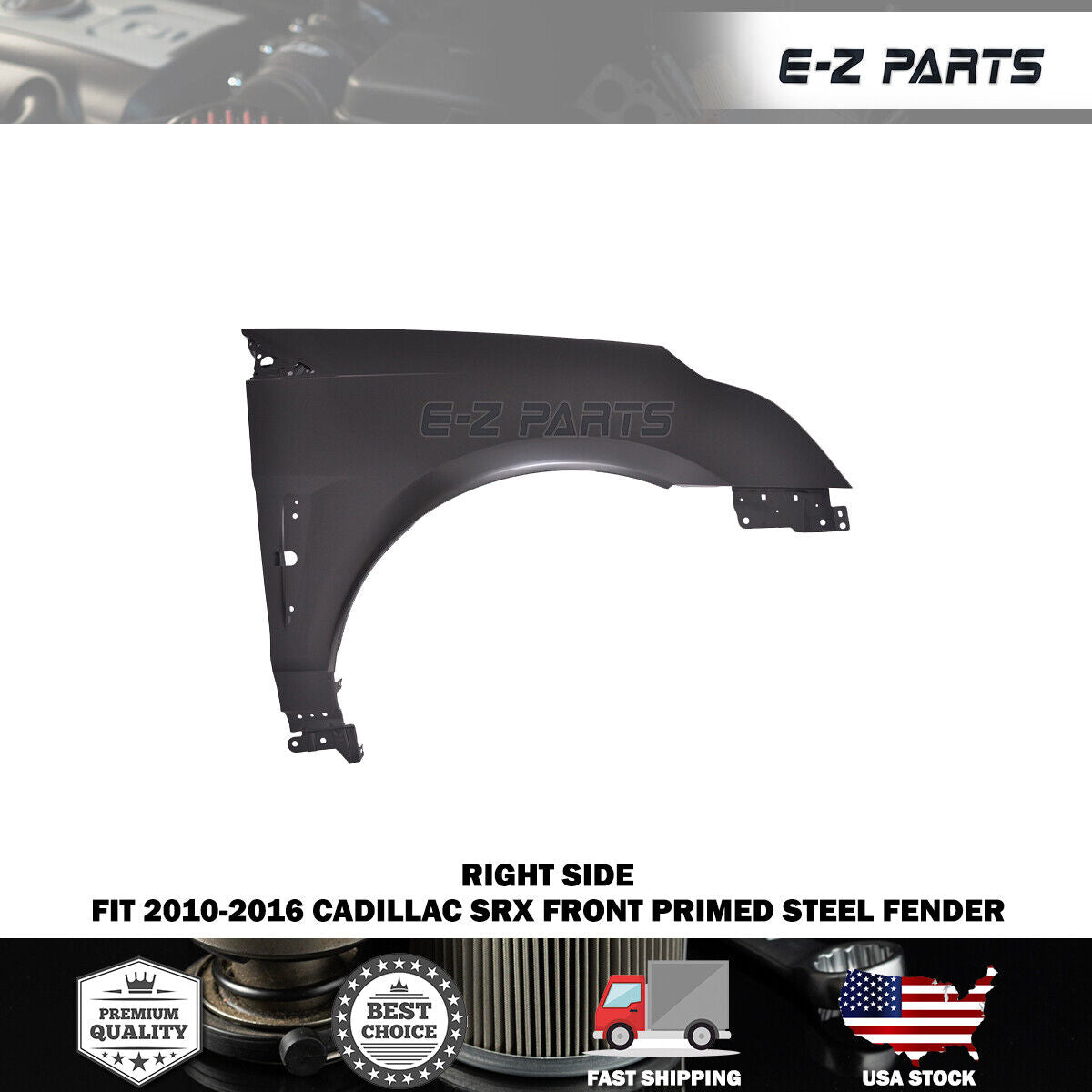 For 2010-2016 Cadillac SRX Front Passenger Primed Steel Fender RH