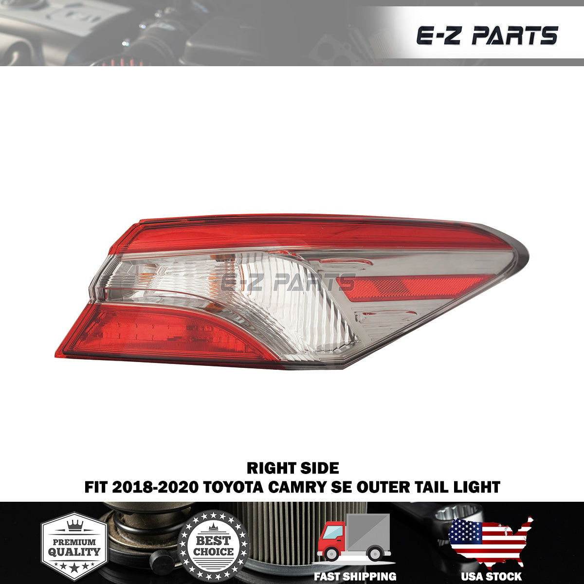 For 2018-2020 Toyota Camry SE Passenger Outer RH Tail Light