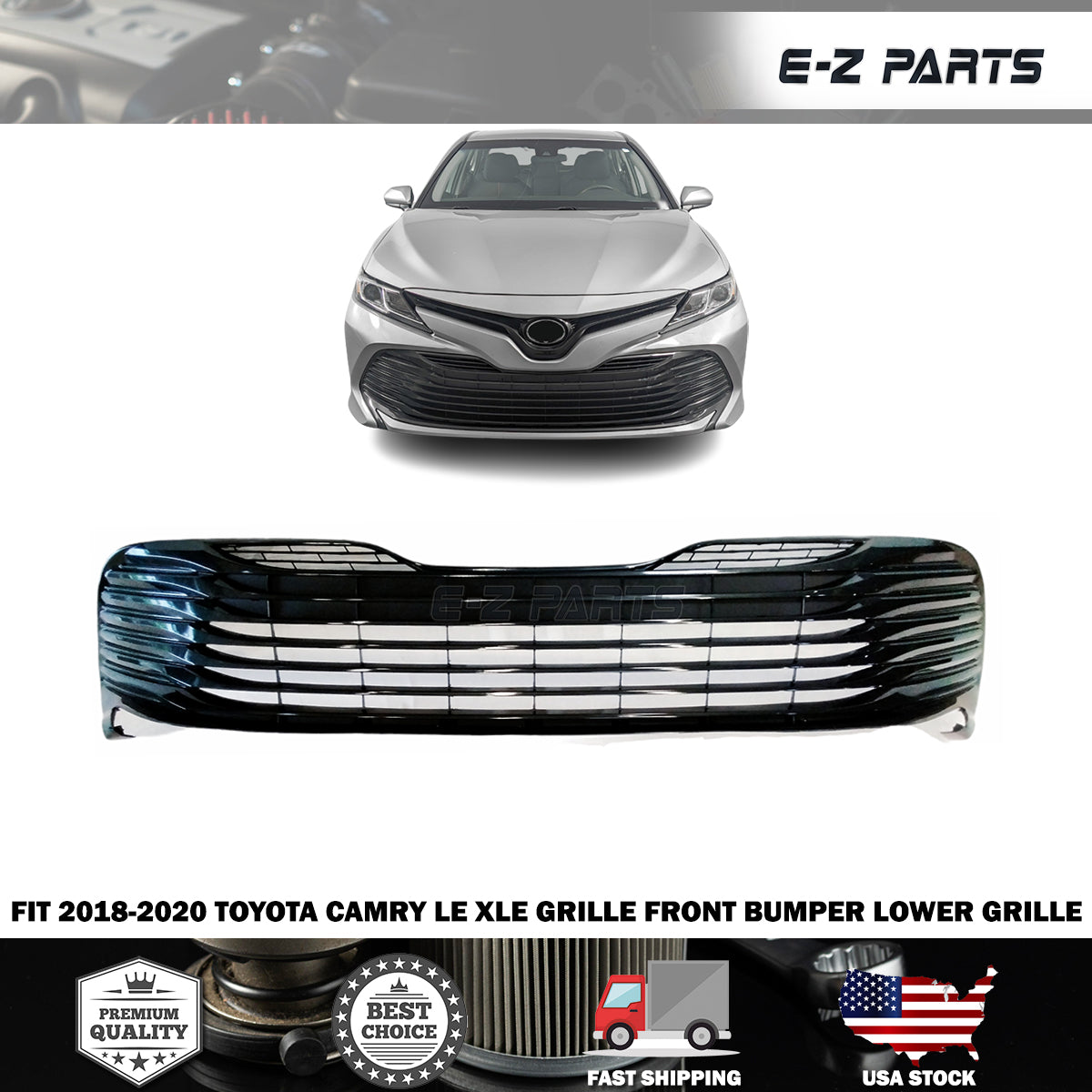 For 2018-2020 Toyota Camry LE XLE Grille Front Bumper Lower Grille Grill
