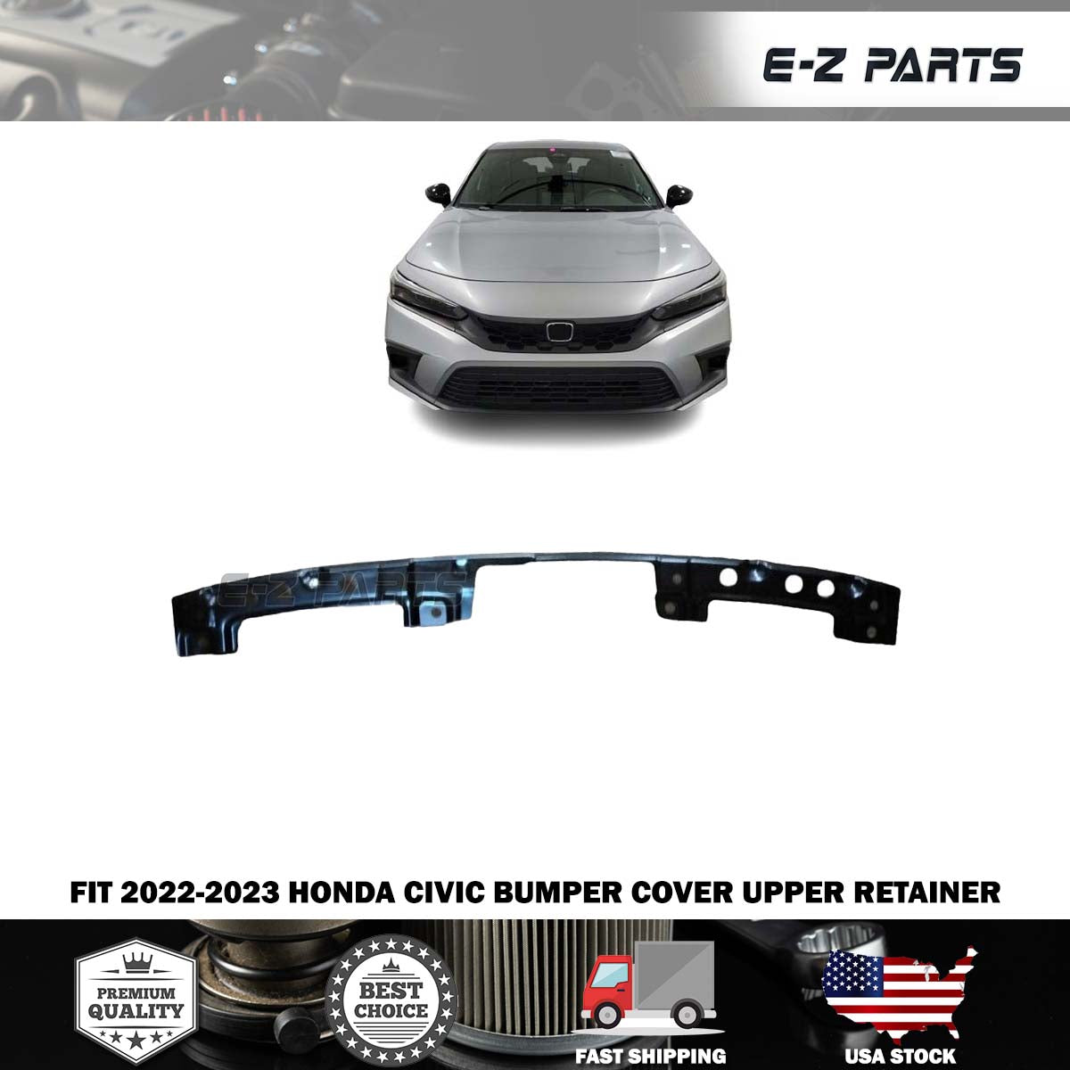 For 2022-2023 Honda Civic Bumper Cover Upper Retainer