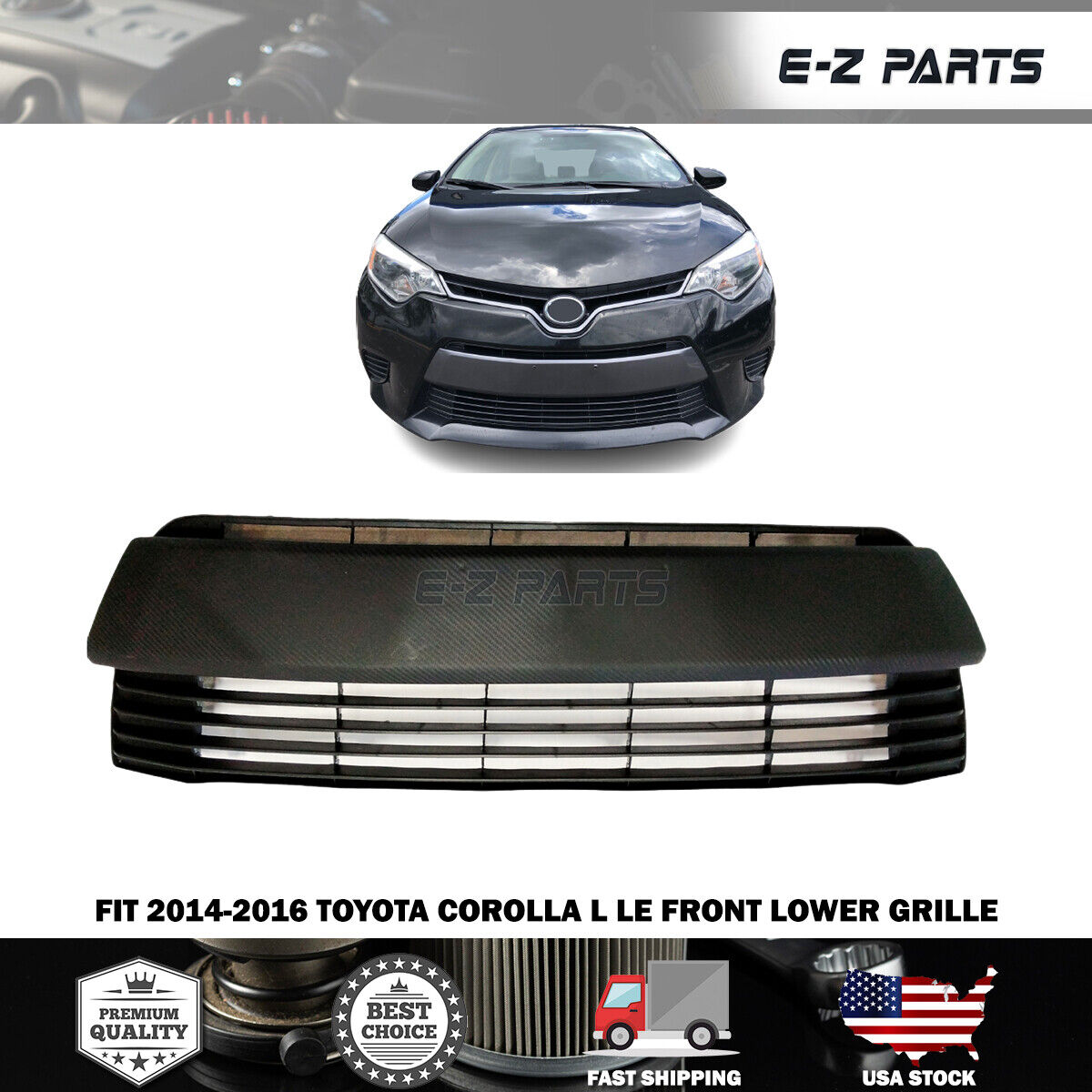 For 2014-2016 Toyota Corolla L LE Front Lower Grille