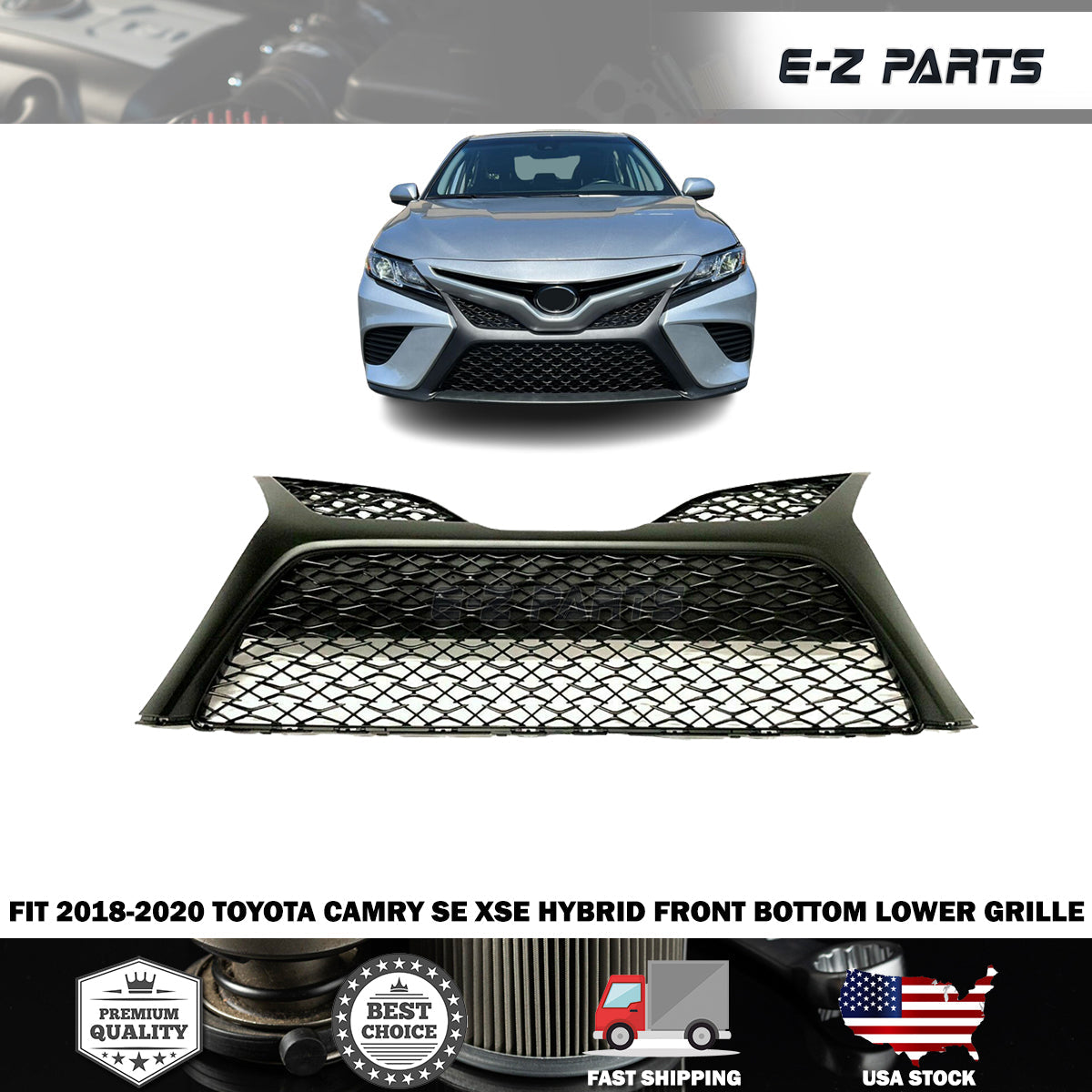For 2018-2020 Toyota Camry Front Bottom Grill Lower Grille SE XSE Hybrid