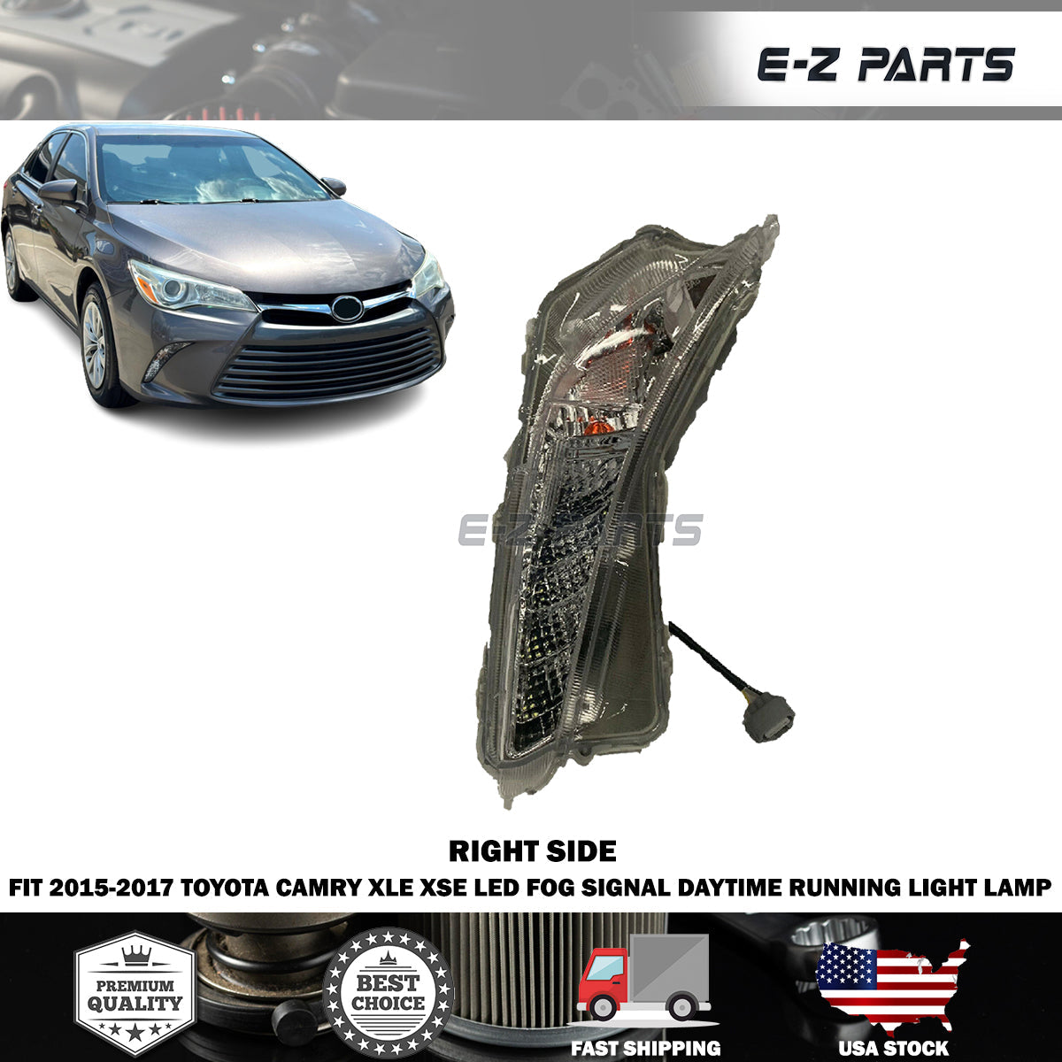 For 2015-2017 Toyota Camry LED Right Fog Signal Daytime Running Light Lamp XLE