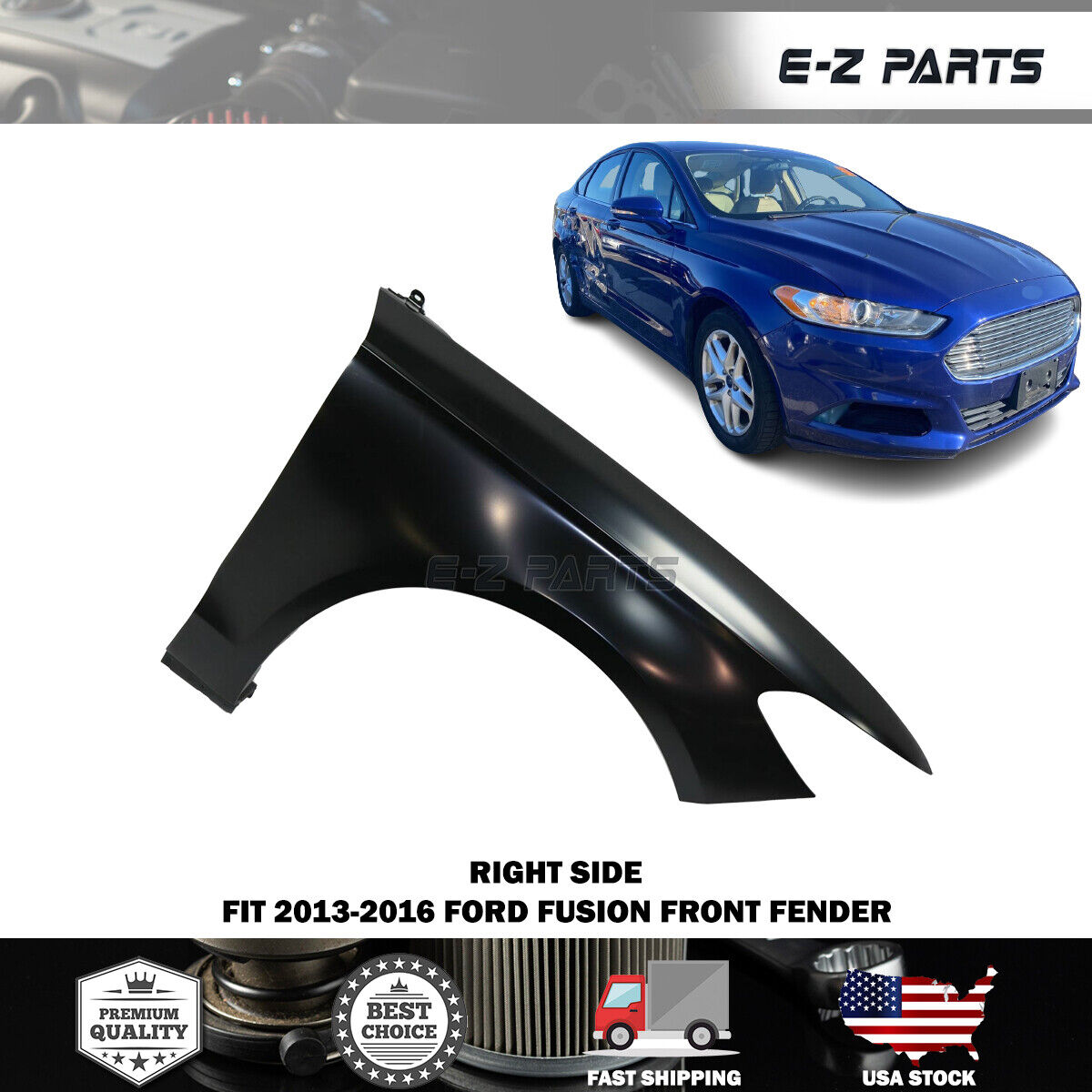 For 2013-2016 Ford Fusion Front Fender  Right Passenger Side RH