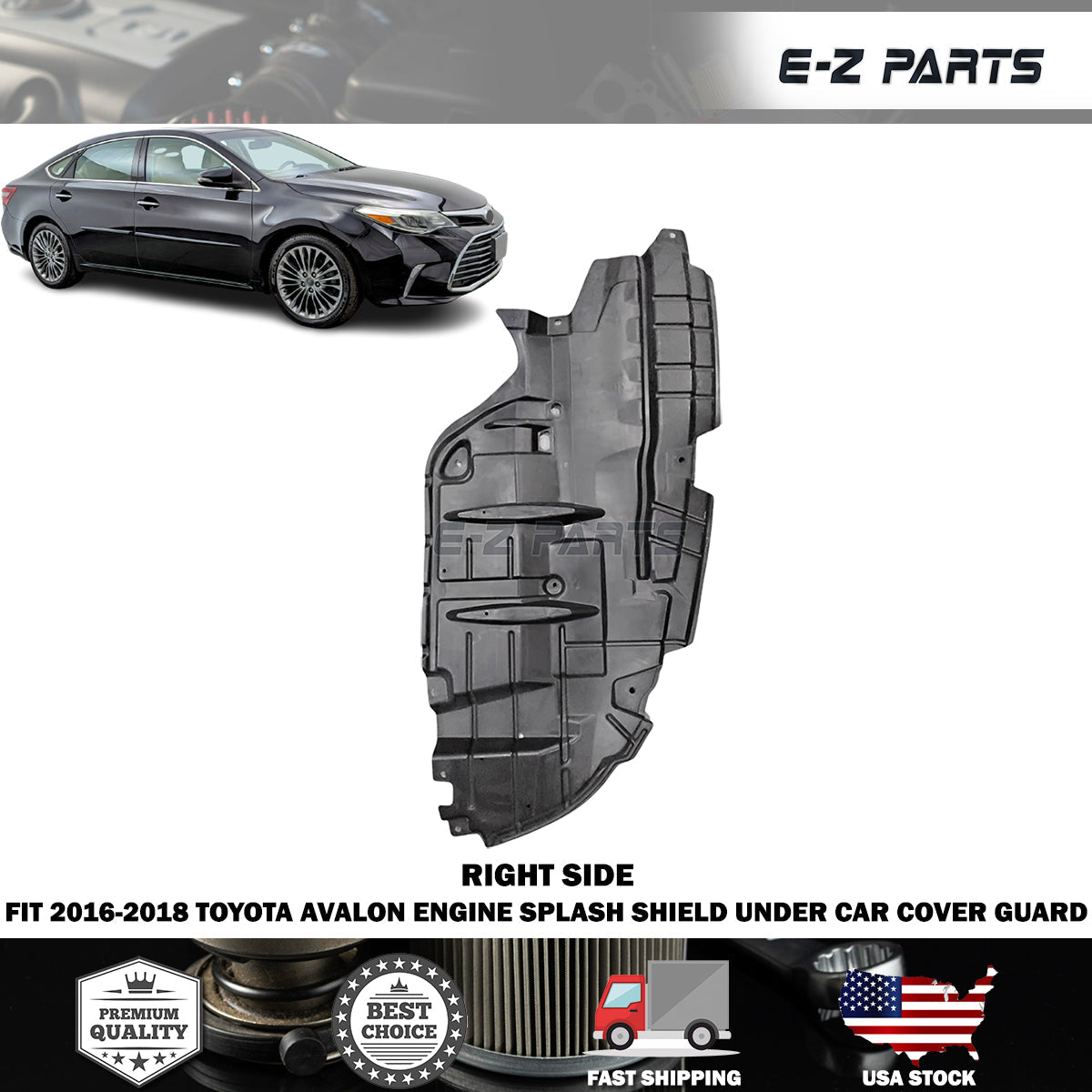 For 2016-2018 Toyota Avalon Engine Splash Shield Under Car Cover Guard Right