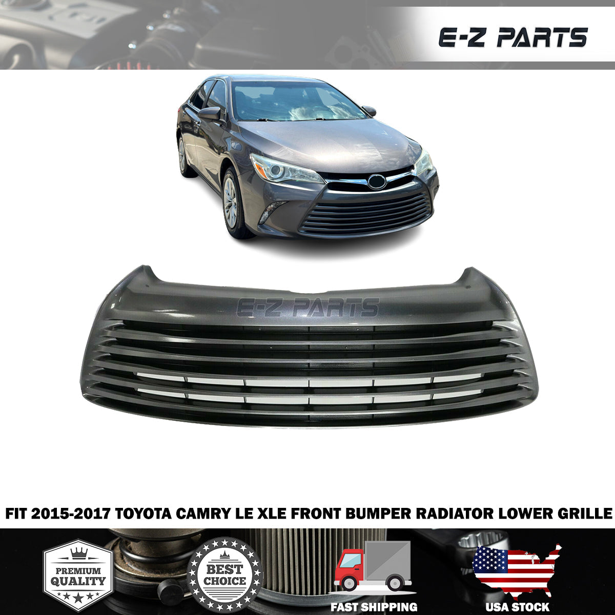 For 2015-2017 TOYOTA CAMRY Grill LE XLE Front Bumper Radiator Lower Grille