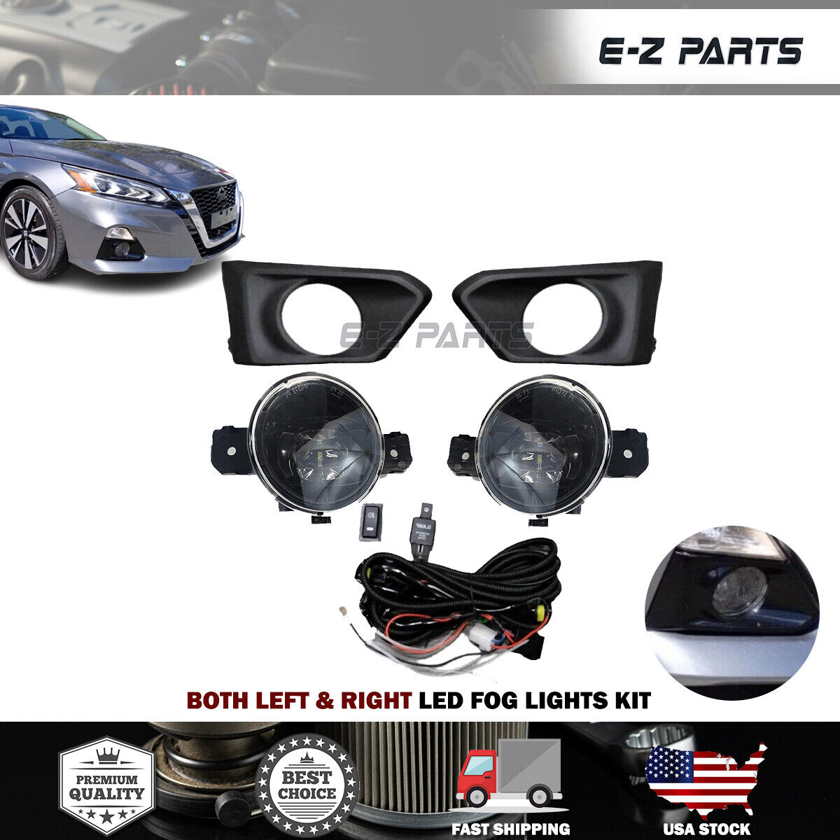 For 2019-2022 Nissan Altima LED Fog Lights Kit