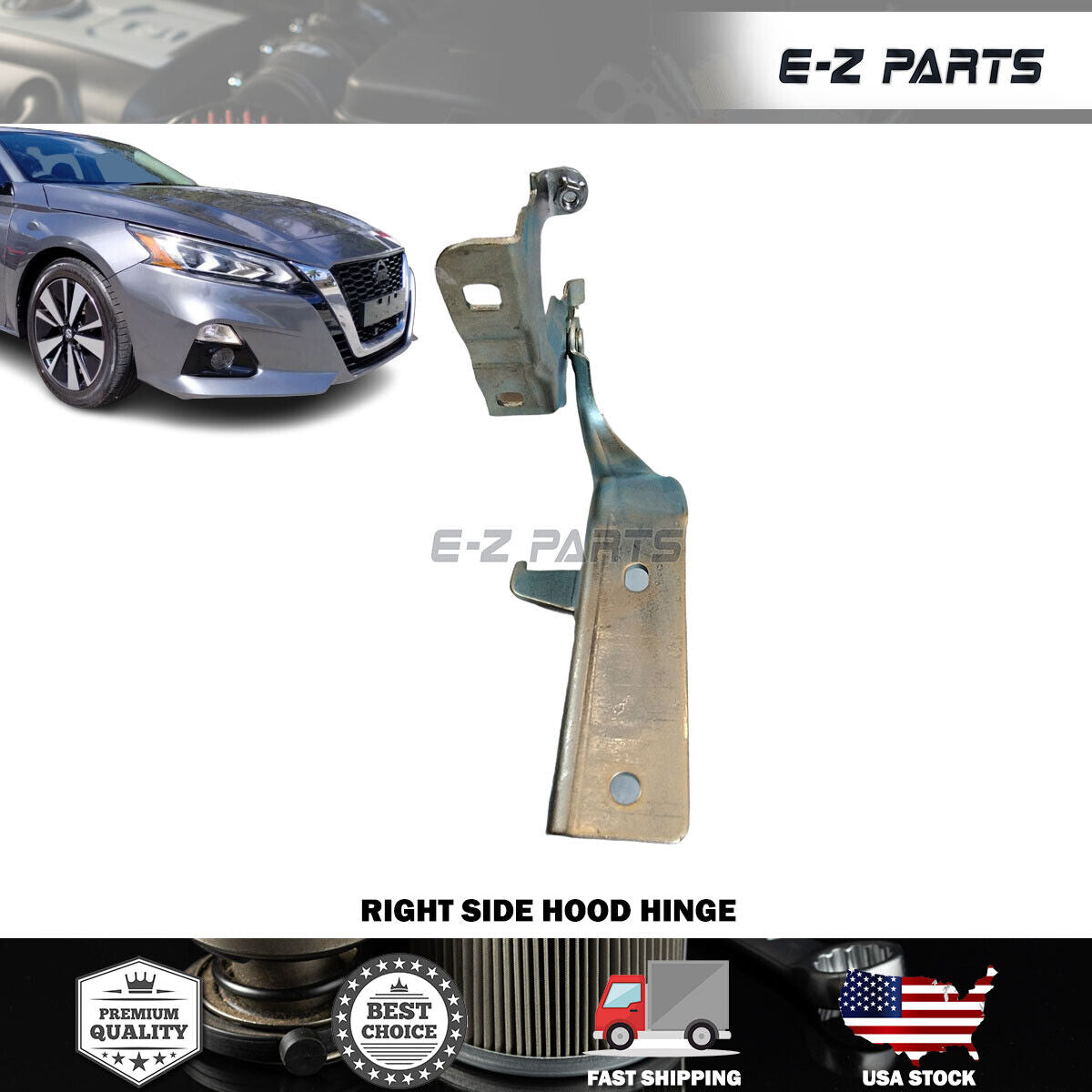 For 2019-2021 Nissan Altima Hood Hinge Right