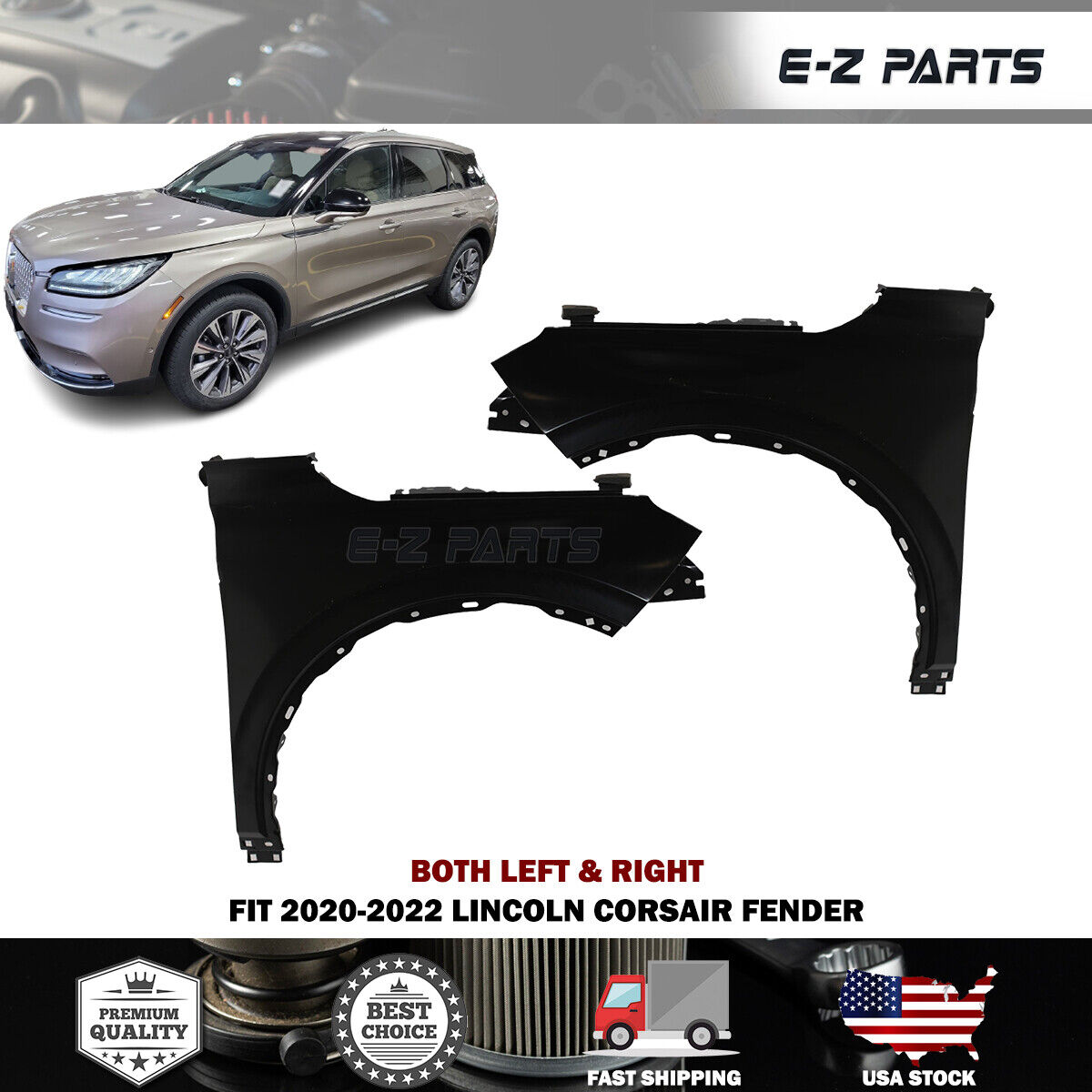 For 2020-2022 Lincoln Corsair Fenders Both Left & Right
