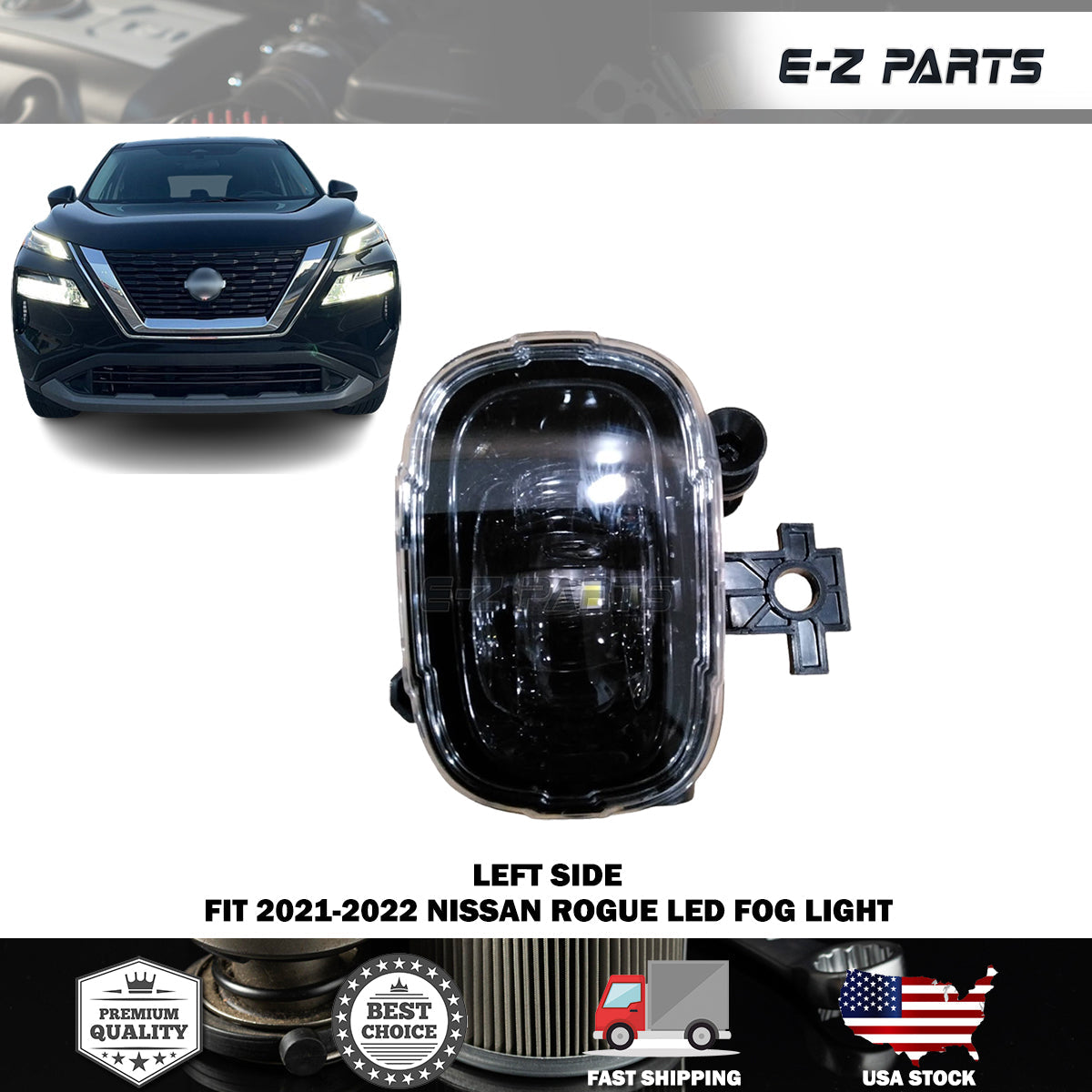 For 2021-2022 Nissan Rogue LED Left Fog Light Driver Side LH