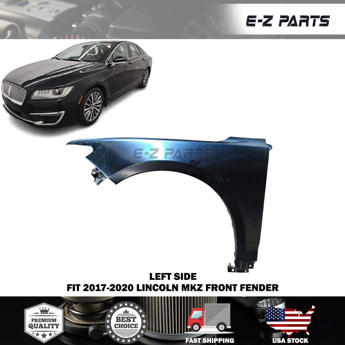 For 2017-2020 Lincoln MKZ Left Front Fender Driver Side LH
