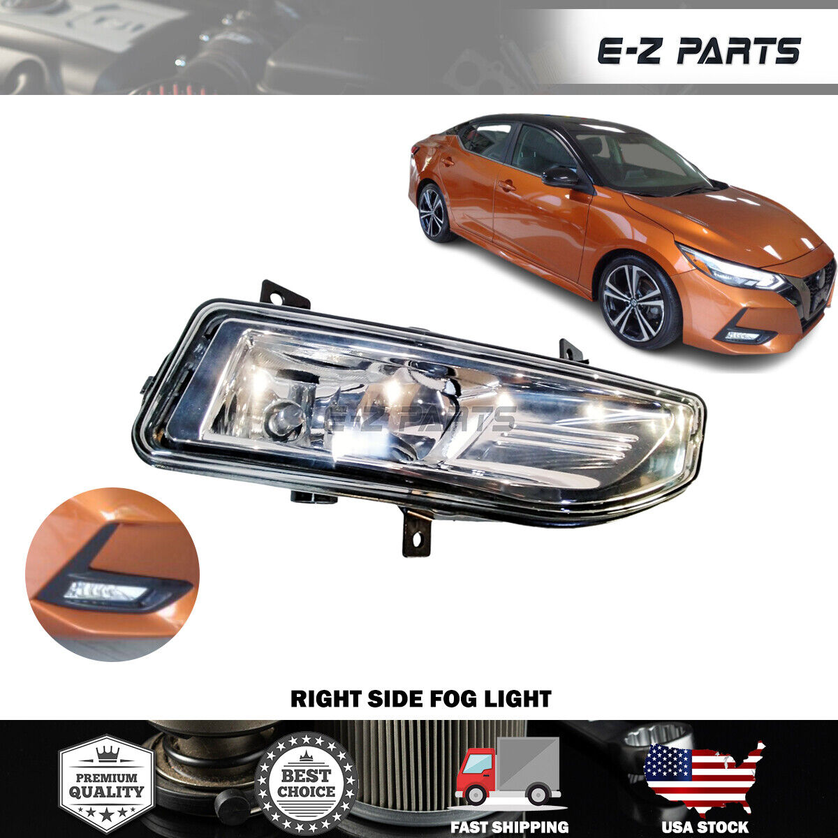 For 2020-2021 Nissan Sentra Fog Light Right Passenger Side
